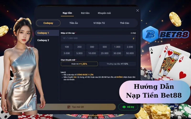 Hướng Dẫn Nạp Tiền Bet88